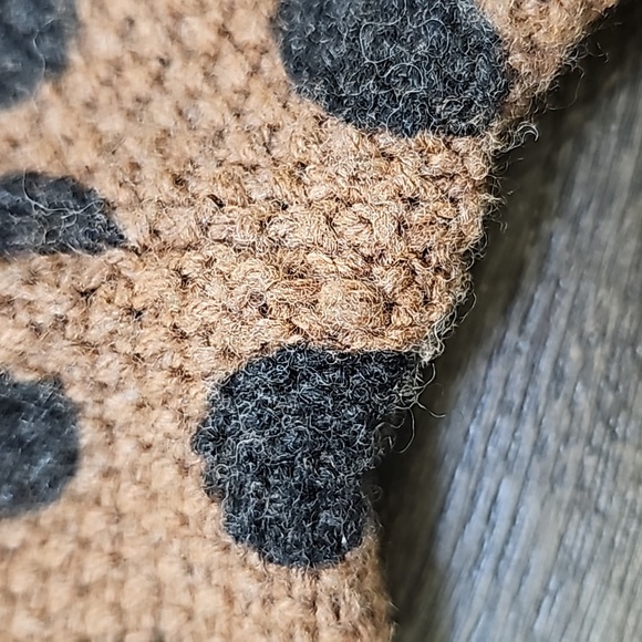 Madewell Black Brown Polka Dot Long Sleeve Wool Sweater Dress Size XS - Picture 8 of 15